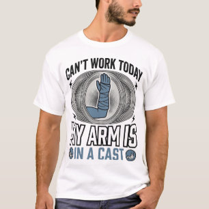 Grappige Gebroken Arm Gips Vintage T-Shirt Ontwerp
