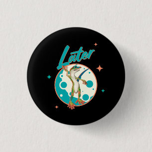 Grappige Gecko Later Uitstel Humor Ronde Button 3,2 Cm