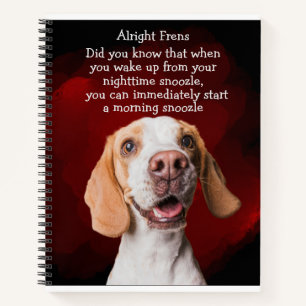 Grappige gedachte van een hond notitieboek