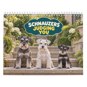 Grappige Gedachten van Schnauzers die je Beoordele Kalender