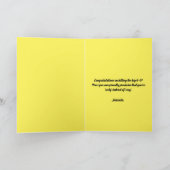 Grappige Geel en Zwarte Kat Man 60e Verjaardag Kaart (Binnen)