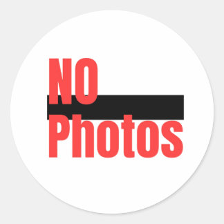Grappige Geen Fotografie Sticker - Geen Foto's Bor