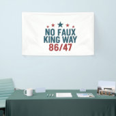 Grappige Geen Neppe Koning Manier 86 47 4e Juli  Spandoek (Beurs)