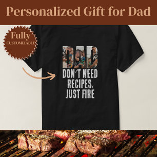 Grappige geen recepten papa grill t-shirt