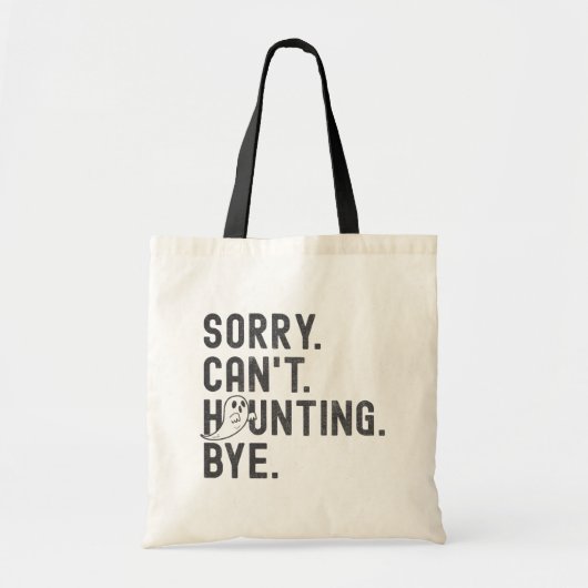 Grappige geest achtervolgen retro Halloween Tote Bag (Voorkant)