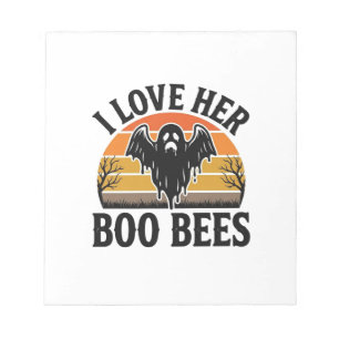 Grappige Geest Bij Punt Vintage Halloween T-Shirt Notitieblok