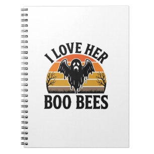 Grappige Geest Bij Punt Vintage Halloween T-Shirt Notitieboek