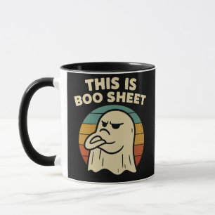 Grappige Geest "Dit Is Boo Blad" Retro Halloween Mok