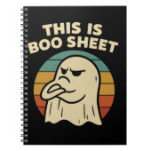 Grappige geest "Dit is Boo Sheet" Retro Halloween Notitieboek (Voorkant)