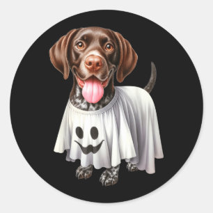 Grappige Geest Duitse Korthaar Pointer Hond Liefhe Ronde Sticker