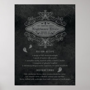 Grappige Geest En Nachtmerrie Recept Spelende Hall Poster