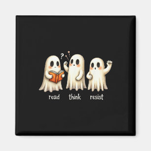 Grappige Geest Halloween Lees Denk Weersta Anti-tr Magneet
