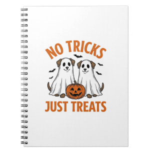 Grappige Geest Hond Halloween Geen Streken Alleen Notitieboek