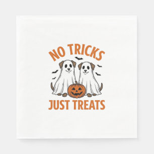 Grappige Geest Hond Halloween Geen Streken Alleen Servet