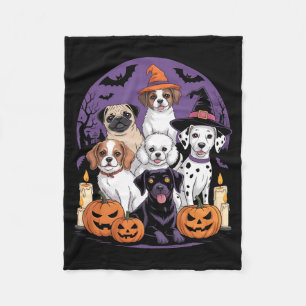 Grappige Geest Hond Halloween Shirt Halloween Hond Fleece Deken