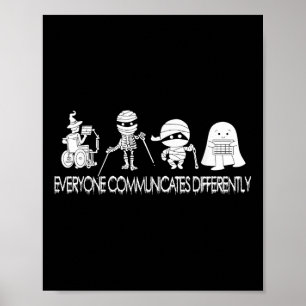 Grappige Geest Iedereen Communiceert Anders Slp  Poster