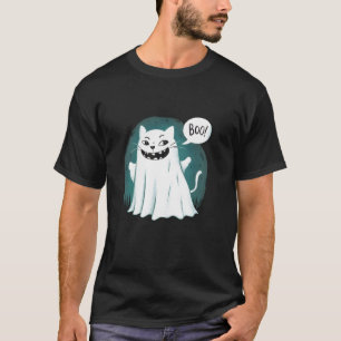 Grappige Geest Kat Boe Halloween Dier Geest Kitty T-shirt