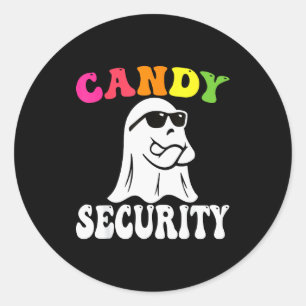 Grappige Geest Snoep Beveiliging Halloween Kostuum Ronde Sticker