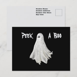 Grappige geest van Halloween verleden tekening Briefkaart