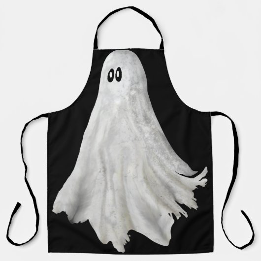 Grappige geest van Halloween verleden tekening Schort (Voorkant)