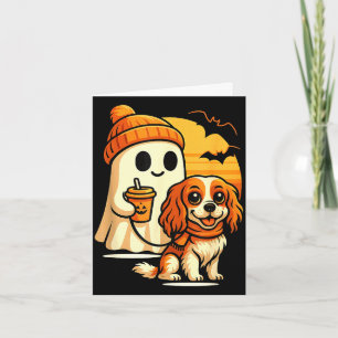 Grappige geest wandelende cavalier king charles ho kaart
