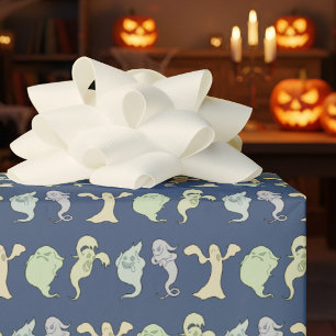 Grappige geesten Gelukkig Halloween Pixel Art Patr Cadeaupapier
