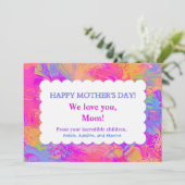 Grappige Gefeliciteerd Moederdag Aquarel Persoonli (Staand voorkant)