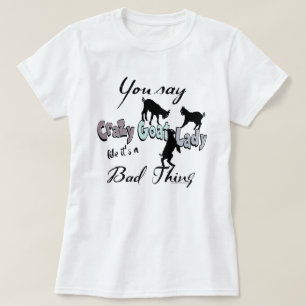 GRAPPIGE GEIT   Crazy Goat Lady Cool Pastels T-shirt