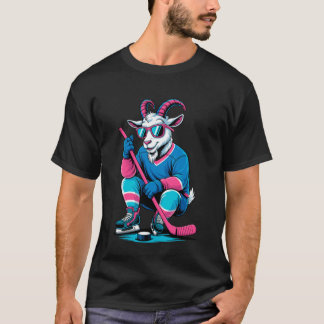 Grappige Geit G.O.A.T. Keeper Speler IJshockey Spo T-shirt
