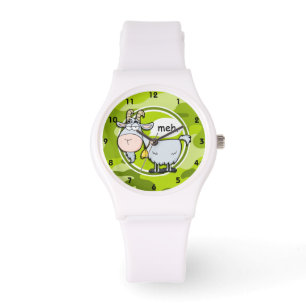 Grappige Geit; heldere groene camo, camouflage Horloge