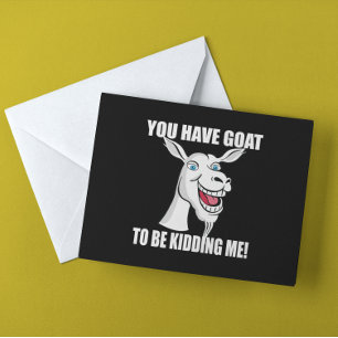 Grappige geit om me voor de gek te houden Letterin Kaart