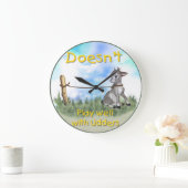 Grappige Geit Speelt Niet Goed Met Udders Muur Klo Grote Klok (Huis)