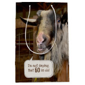 Grappige Geit voor 60e Verjaardag Medium Cadeauzakje (Voorkant)