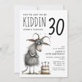 Grappige Geit Whimsical Volwassen Verjaardag Kaart (Voorkant)
