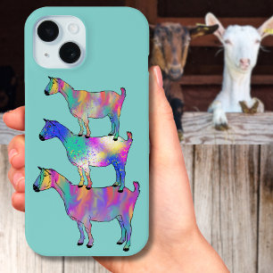 Grappige Geiten Kleurrijke Boerderijdier Kunst
