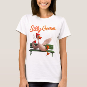 Grappige Gekke Gans Schattigee Gans Meme Goose T-shirt