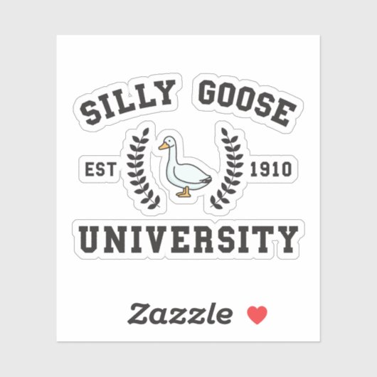 Grappige Gekke Goose universiteit Sticker (Vel)