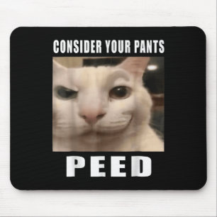 Grappige Gekke kattenmemes van 919 Design beschouw Muismat