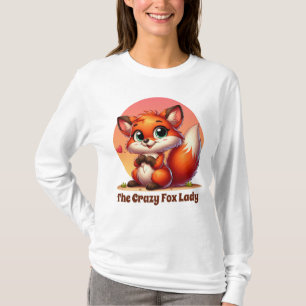 Grappige gekke vos dame t-shirt
