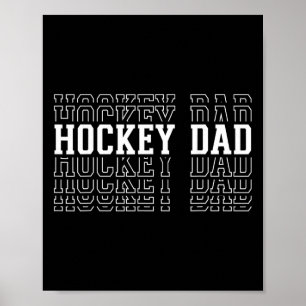 Grappige gelaagde tekst Hockey vader Coach Speler Poster