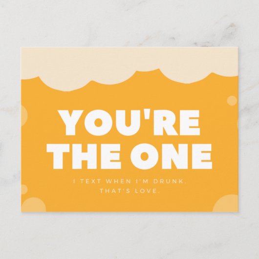 Grappige Gele Dronken Briefkaart (Voorkant)