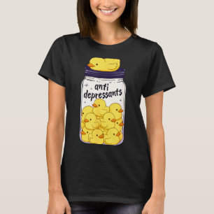 Grappige Gele Eend Antidepressivum Pot Dierenpark  T-shirt