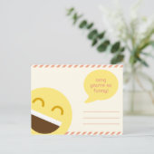 Grappige Gele Emoji Letter Briefkaart (Staand voorkant)