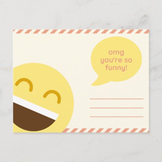Grappige Gele Emoji Letter Briefkaart (Voorkant)