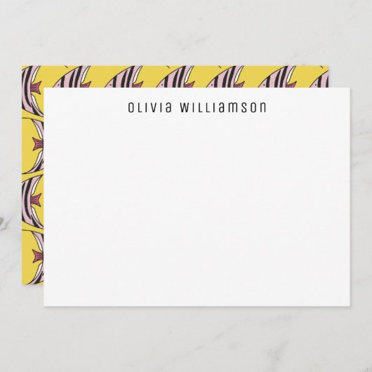 Grappige Gele Engelvis Briefkaart (Voorkant / Achterkant)