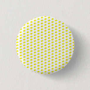 Grappige Gele Vogels Doodle Ronde Button 3,2 Cm