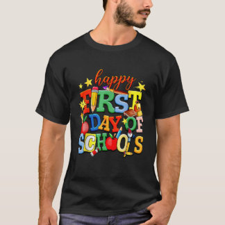 Grappige Gelukkige Eerste Dag van School Welkom Te T-shirt