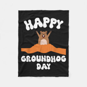 Grappige gelukkige Groundhog-dag 2025 _1 Fleece Deken