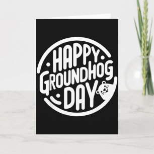 Grappige Gelukkige Groundhog Dag 2 Februari Phils Kaart