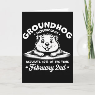 Grappige Gelukkige Groundhog Dag 2 Februari Phils Kaart